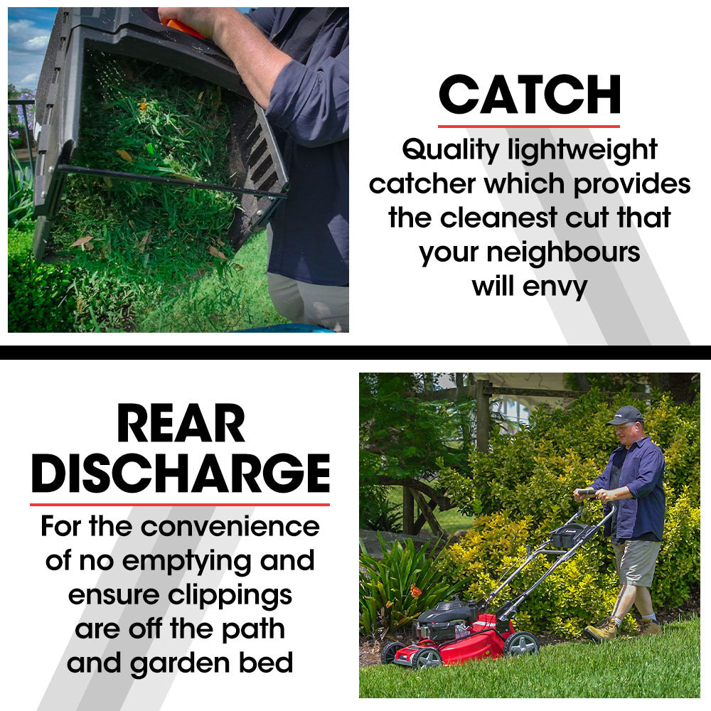 Self-Propelled 220cc Petrol Lawn Mower with 0.5m Steel Deck & 4-in-1 Functionality