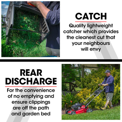 Self-Propelled 220cc Petrol Lawn Mower with 0.5m Steel Deck & 4-in-1 Functionality