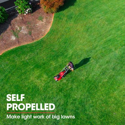 Self-Propelled 220cc Petrol Lawn Mower with 0.5m Steel Deck & 4-in-1 Functionality
