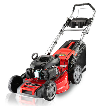 Self-Propelled 220cc Petrol Lawn Mower with 0.5m Steel Deck & 4-in-1 Functionality