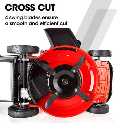 21m 248cc Self-Propelled 4-in-1 Electric Start Lawnmower with Steel Deck