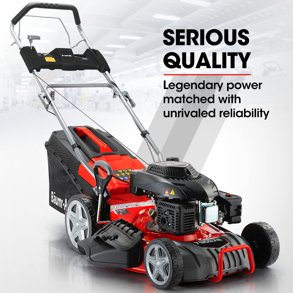 18" Electric Start Self-Propelled Lawn Mower, 6 HP, 224cc Engine, Steel Deck
