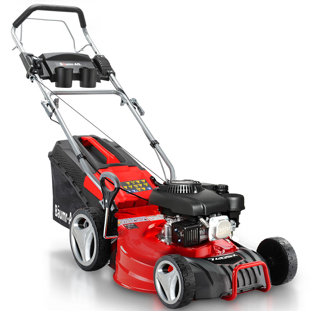 18' 150cc Self-Propelled Lawn Mower, Steel Deck, 7 Heights, 55L Catcher