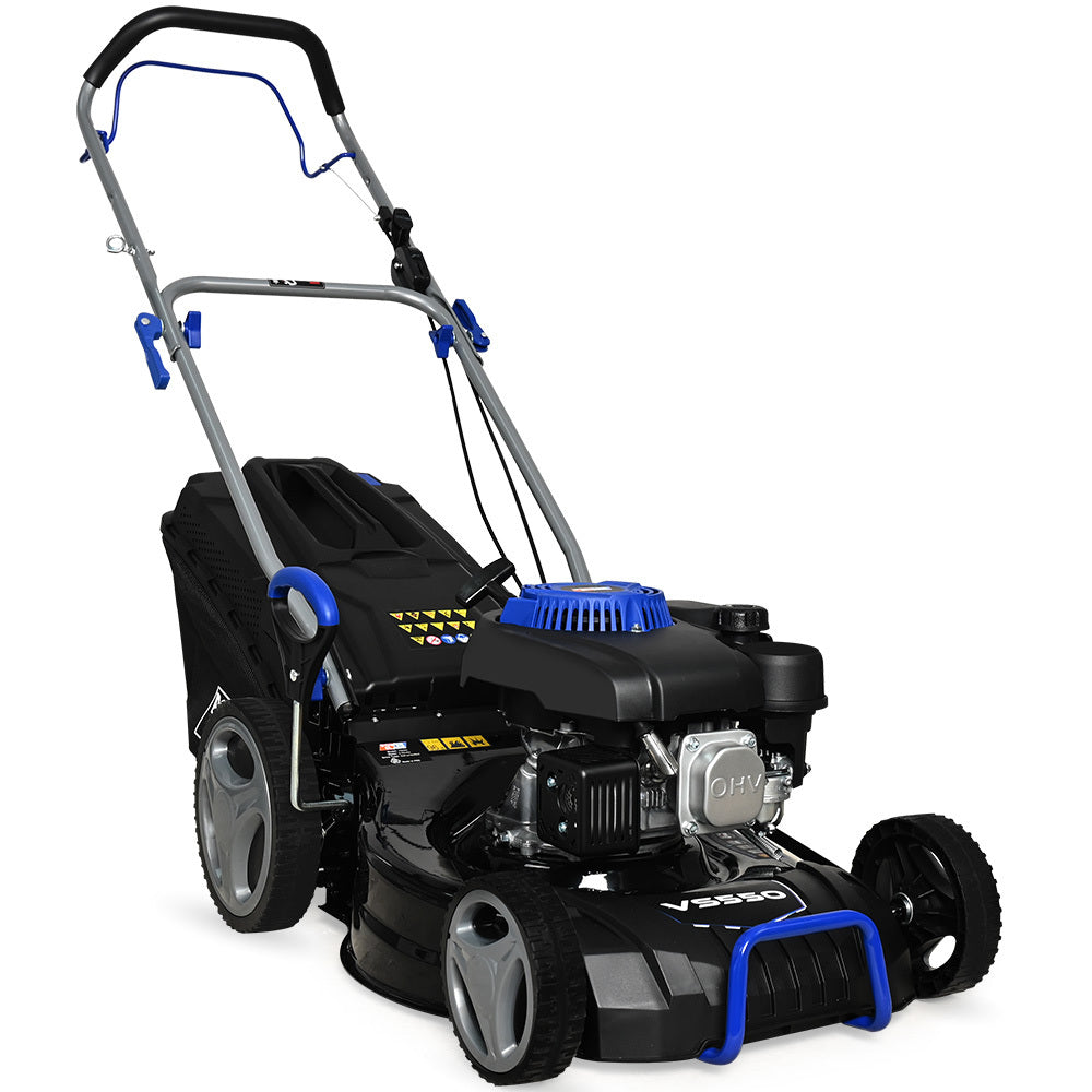 18m Self-Propelled Lawn Mower, 150cc 4-Stroke Engine, 7 Heights, Steel Deck
