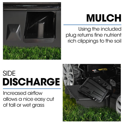 20" Self-Propelled Lawn Mower, 5.0hp 200cc Engine, 7 Heights, Steel Deck