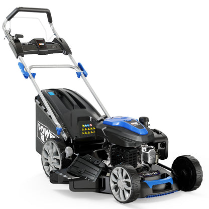 224cc Self-Propelled Lawn Mower, Electric Start, 0.56m Cut Width, 60L Catcher