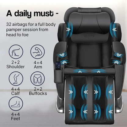 Ultimate Reclining Massage Chair with Heat, Vibration, and Air Pressure System
