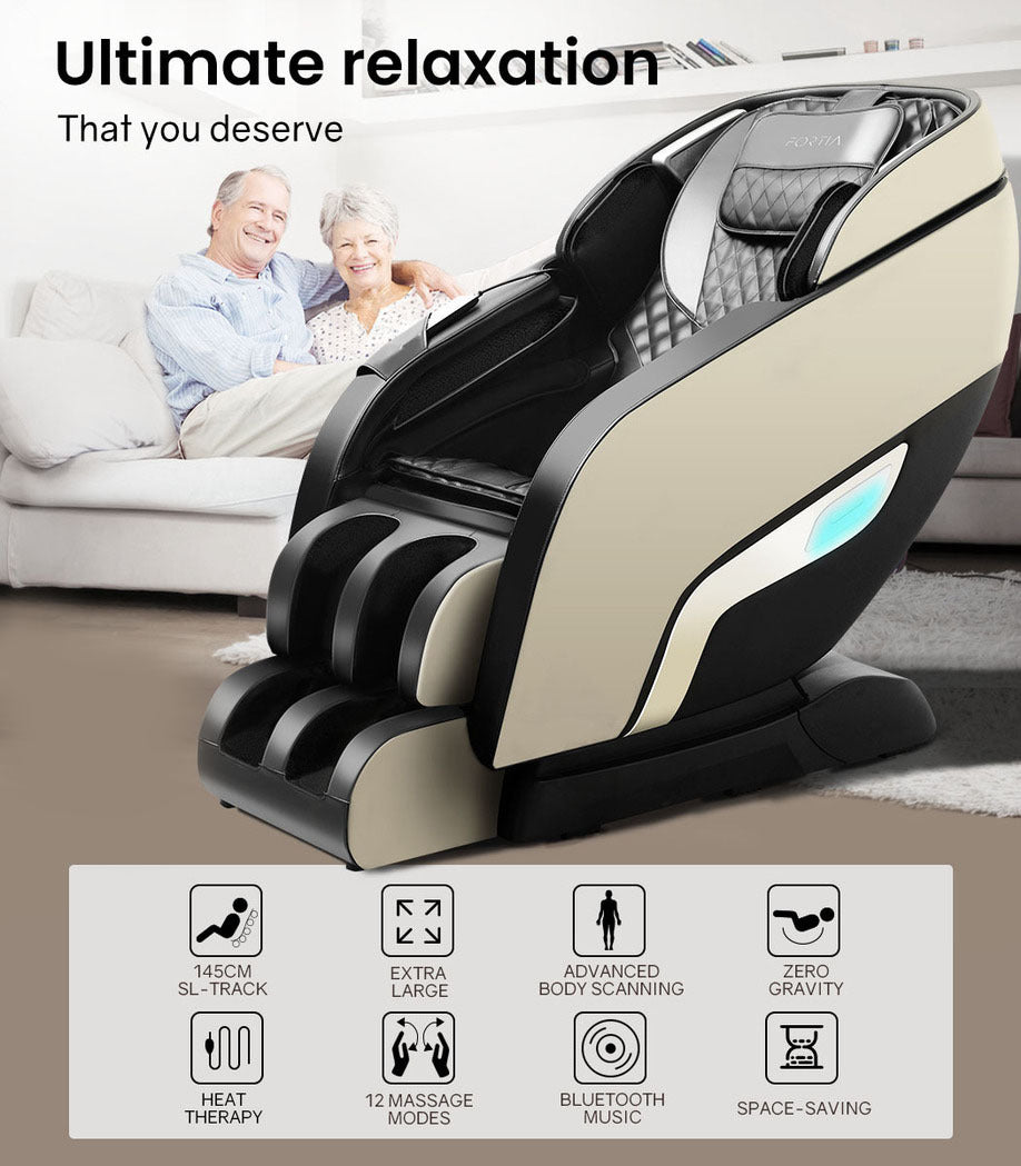 Zero Gravity Full Body Massage Recliner Chair with Heat & Bluetooth, 145cm Track