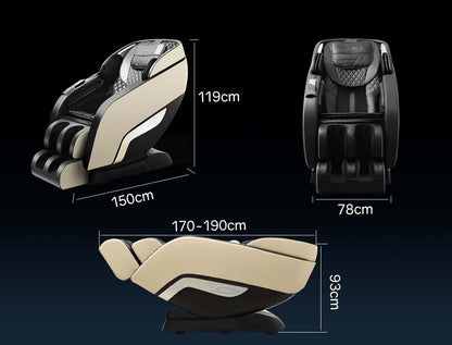 Zero Gravity Full Body Massage Recliner Chair with Heat & Bluetooth, 145cm Track