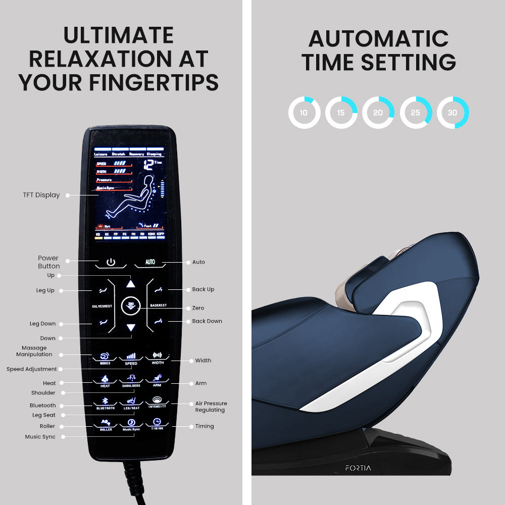 Electric Full Body Massage Chair with Heat, Bluetooth & Zero Gravity Recline