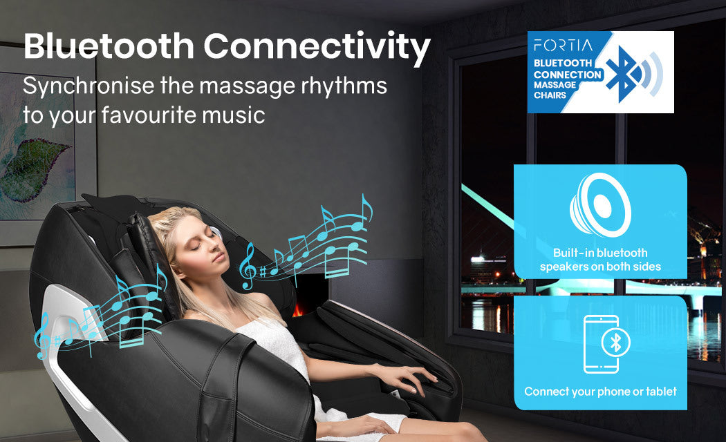 Luxury Full Body Massage Chair with 135cm SL-Track, Heat, and Bluetooth Audio