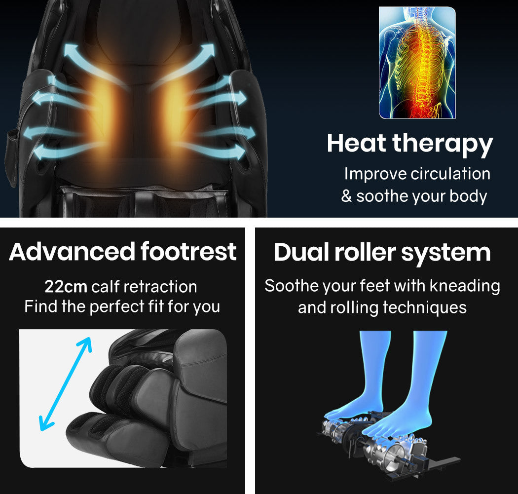 Luxury Full Body Massage Chair with 135cm SL-Track, Heat, and Bluetooth Audio