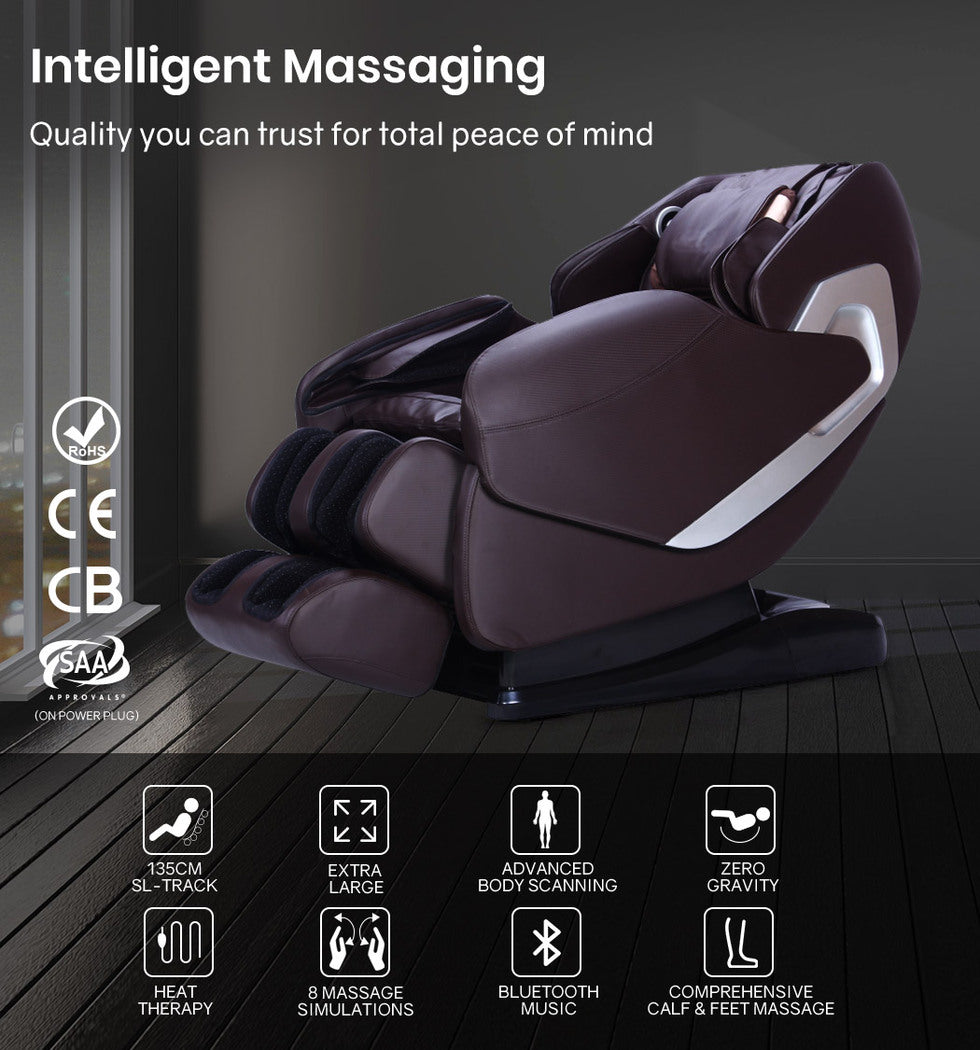 Luxury Full Body Massage Chair with Heat, Bluetooth, and Zero Gravity Recline