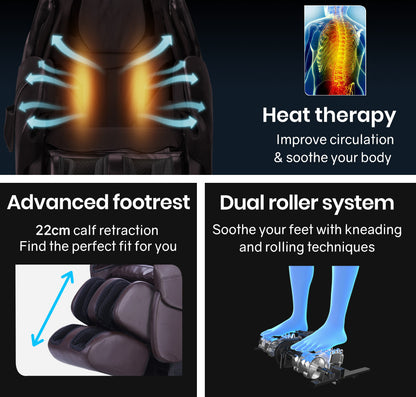 Luxury Full Body Massage Chair with Heat, Bluetooth, and Zero Gravity Recline