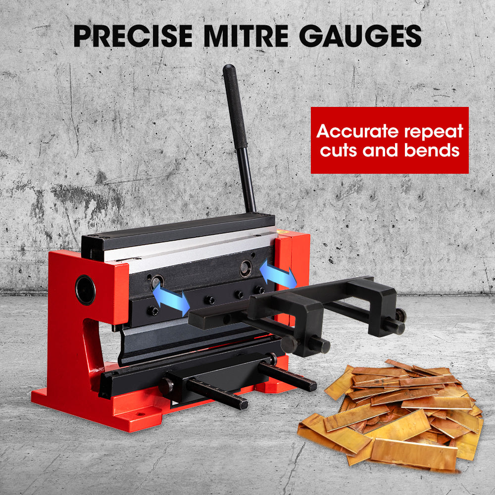 Compact Metal Brake Press & Shear - Manual Bender with Adjustable Angles