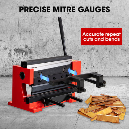 Compact Metal Brake Press & Shear - Manual Bender with Adjustable Angles