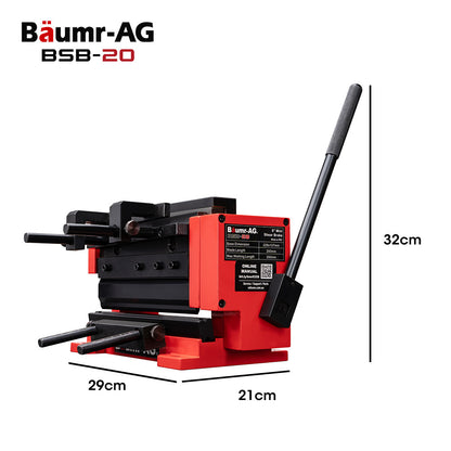 Compact Metal Brake Press & Shear - Manual Bender with Adjustable Angles