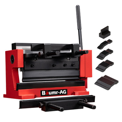 Compact Metal Brake Press & Shear - Manual Bender with Adjustable Angles