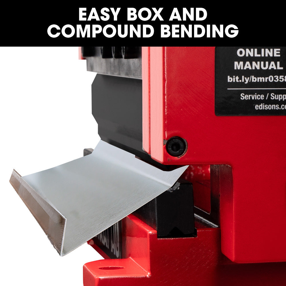 Compact Metal Brake Press & Shear - Manual Bender with Adjustable Angles