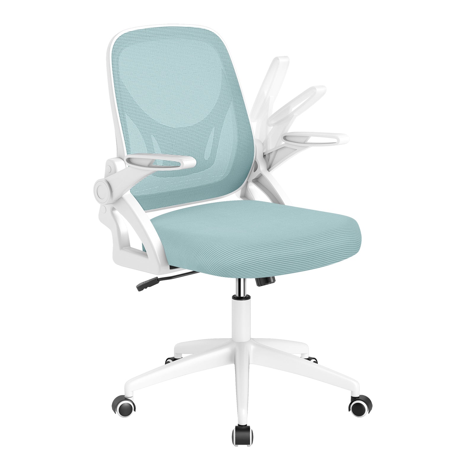 Mesh Ergonomic Computer Desk Chair with Lumbar Support and Flip-up Arms-Navy