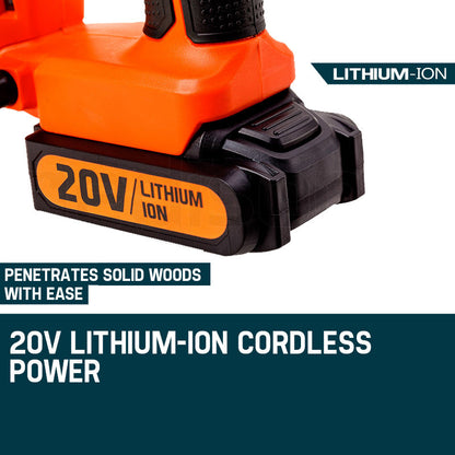 Cordless 20V Lithium Finish Nailer, 16ga 0.015-0.05m Nails, with LED & Case
