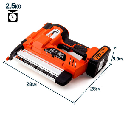 Cordless 20V 2-in-1 Brad Nailer and Stapler with 0.15-0.5m Fasteners