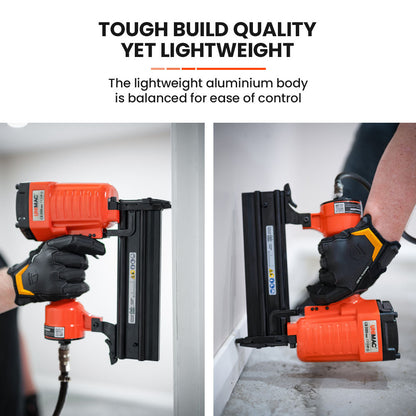 Heavy-Duty Pneumatic Concrete Nailer, 18-64mm, Quick-Load, Ergonomic Design