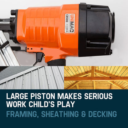 Heavy-Duty 0.05-0.09m Angled Framing Nail Gun with 120PSI Pneumatic Power