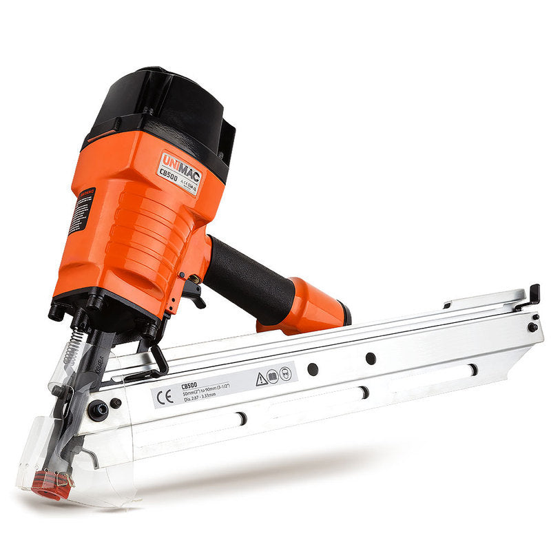 Heavy-Duty 0.05-0.09m Angled Framing Nail Gun with 120PSI Pneumatic Power