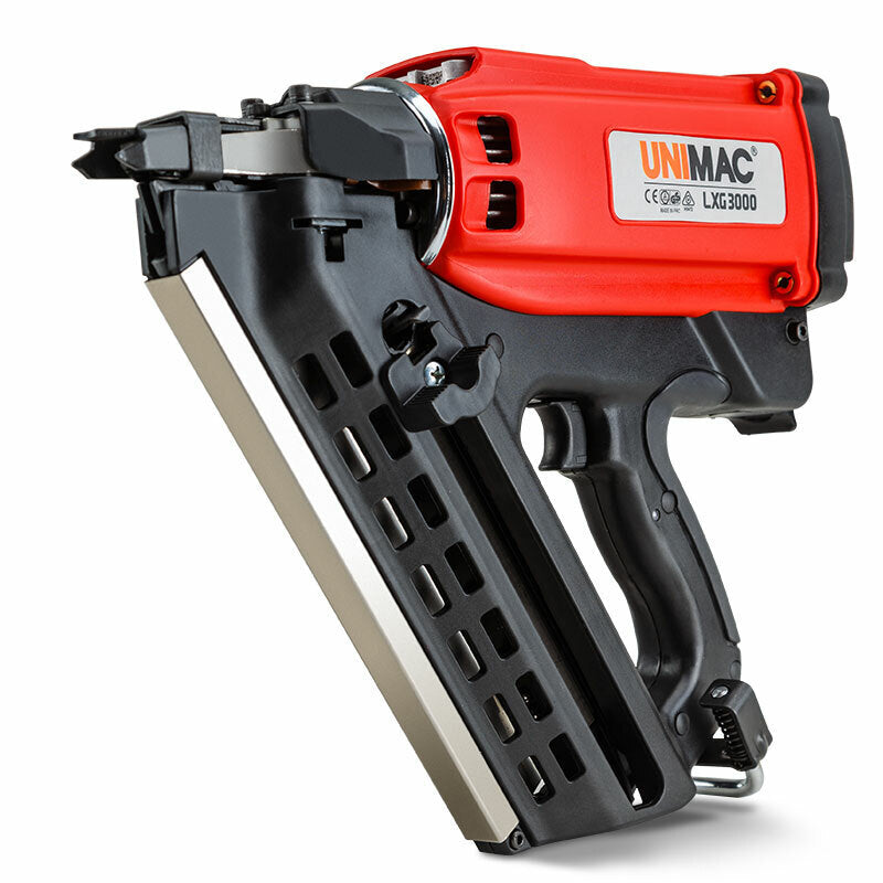 34° Cordless Gas Framing Nailer with 0.05-0.09m Nails & Dual Li-Ion Batteries