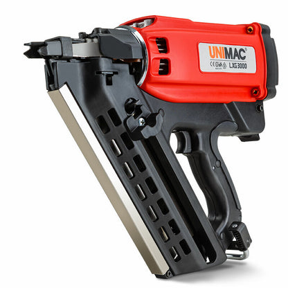 34° Cordless Gas Framing Nailer with 0.05-0.09m Nails & Dual Li-Ion Batteries
