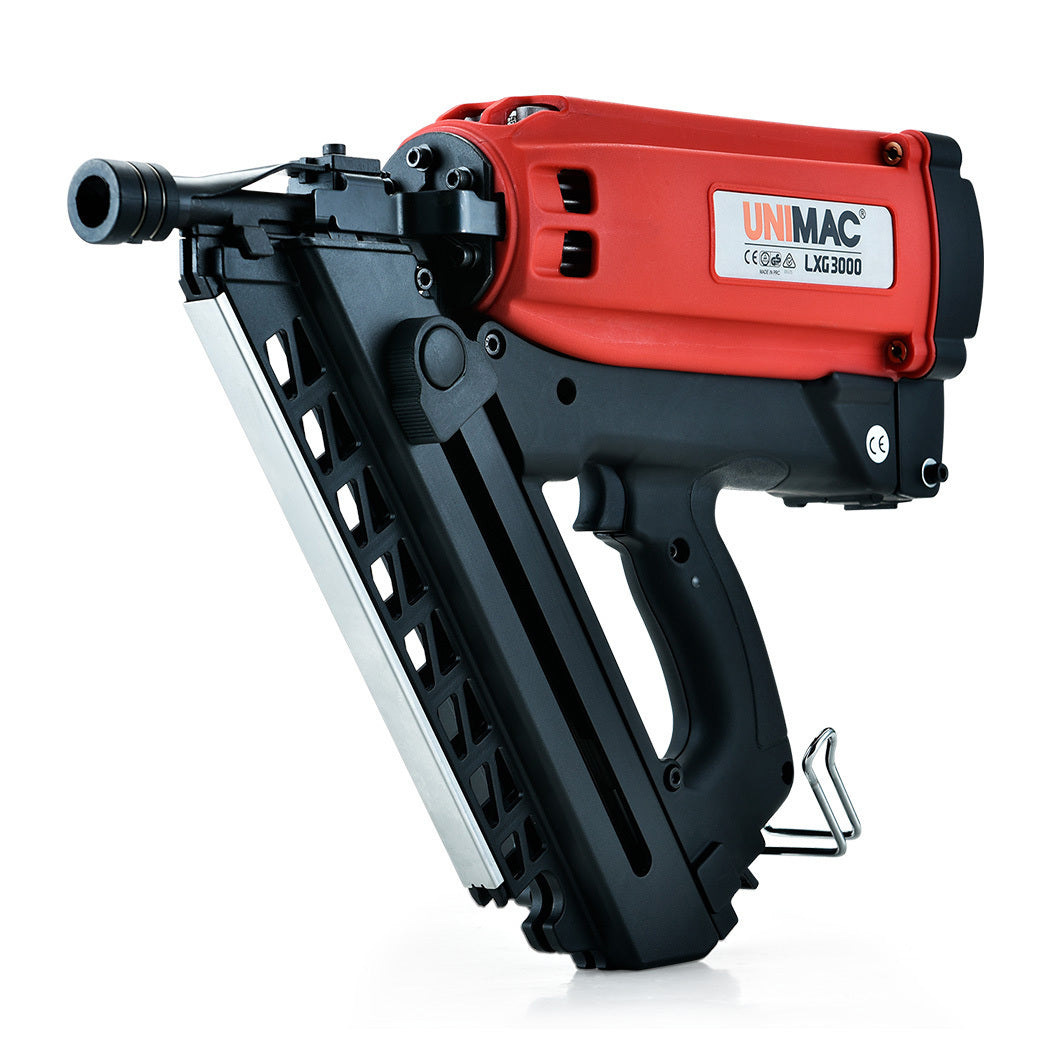 Gas Framing Nailer, 0.05-0.09m Nails, Brushless Motor, 2 Li-Ion Batteries Included