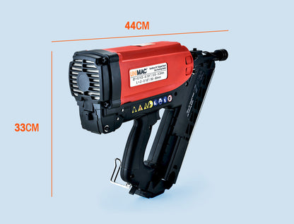 Gas Framing Nailer, 0.05-0.09m Nails, Brushless Motor, 2 Li-Ion Batteries Included