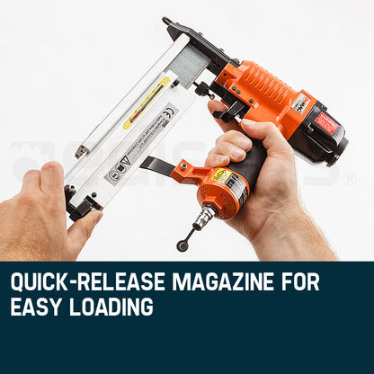 2-in-1 Pneumatic Stapler/Brad Nailer, Lightweight 1.46kg, 15-50mm Nails
