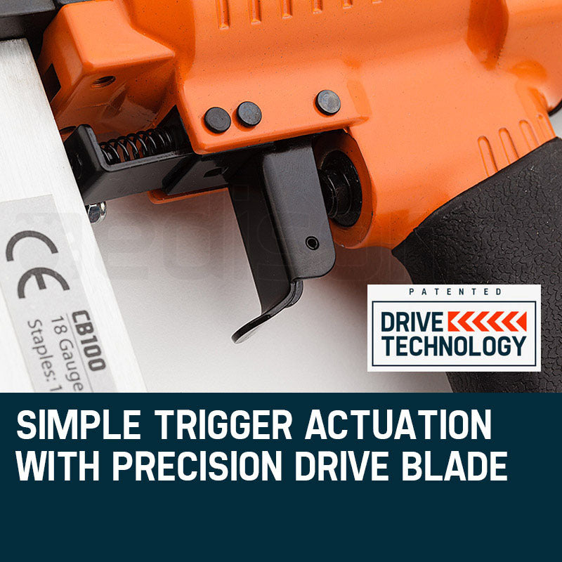 2-in-1 Pneumatic Stapler/Brad Nailer, Lightweight 1.46kg, 15-50mm Nails