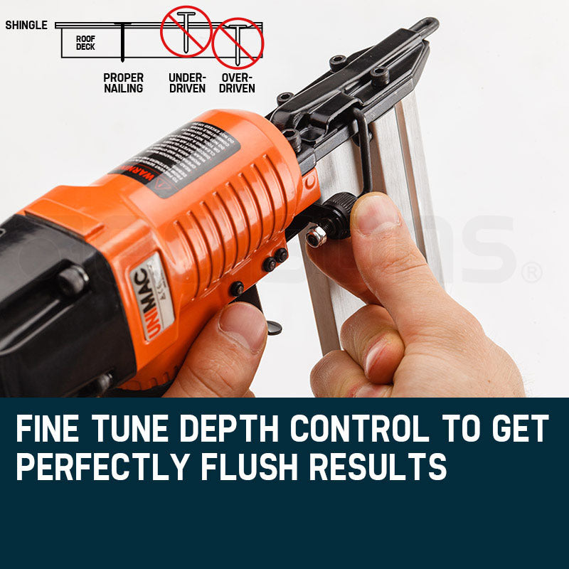 2-in-1 Pneumatic Stapler/Brad Nailer, Lightweight 1.46kg, 15-50mm Nails
