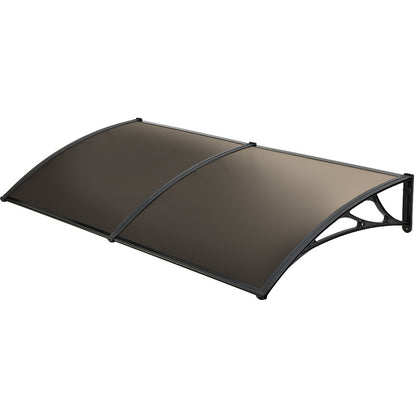 2x1m Black Awning with UV & Rain Protection - DIY Polycarbonate Canopy Cover