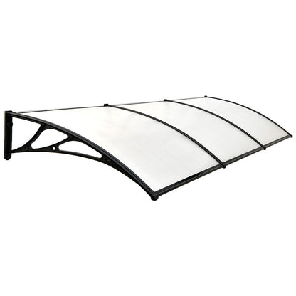 3x1m Exterior Awning, Black Polycarbonate Canopy for UV & Rain Protection
