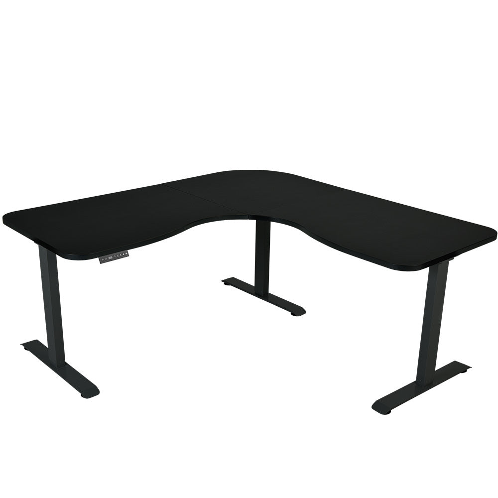 Electric Height Adjustable Corner Desk, 173cm x 173cm, 120kg Load, Triple Motor