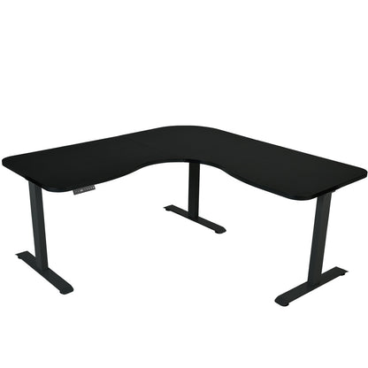 Electric Height Adjustable Corner Desk, 173cm x 173cm, 120kg Load, Triple Motor