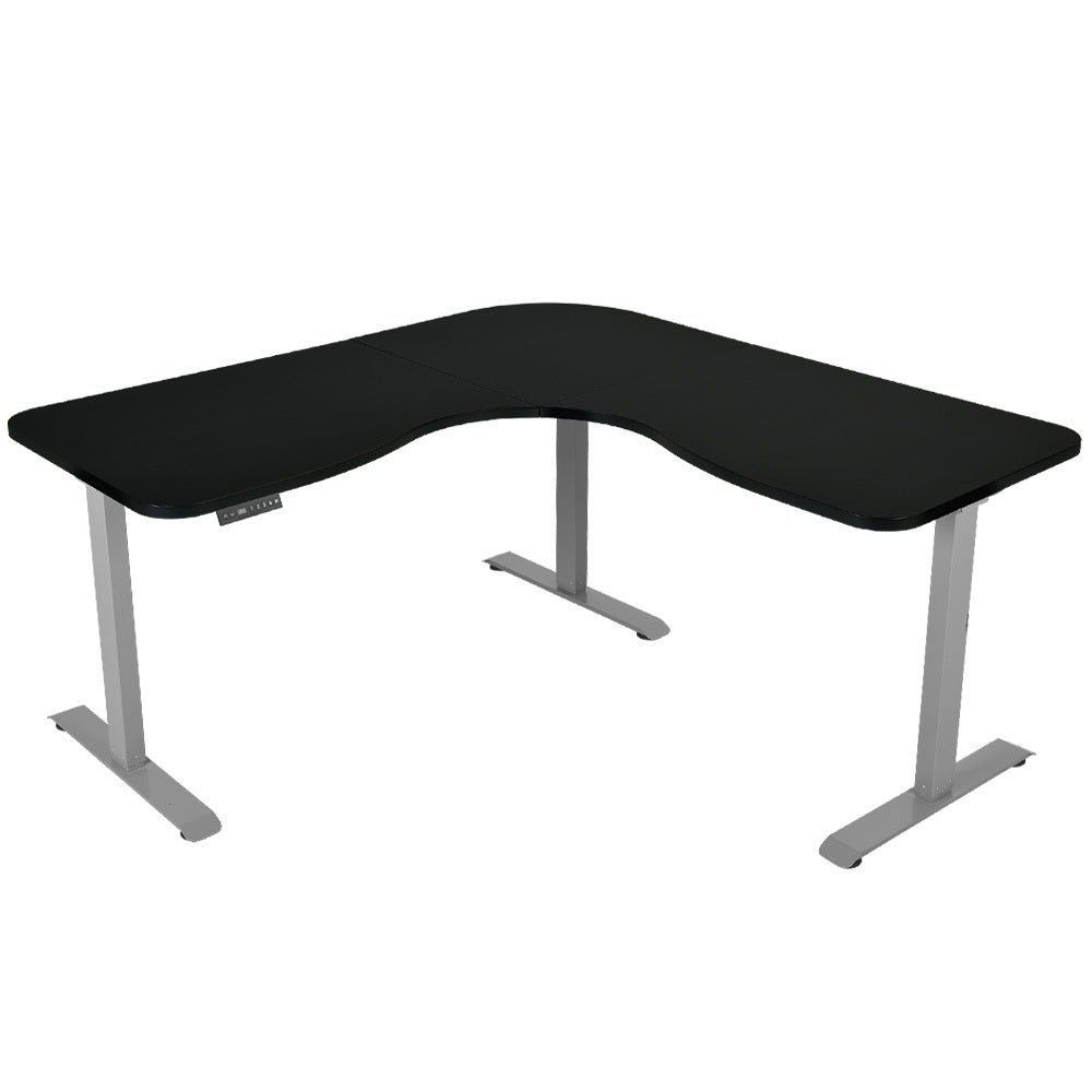 Corner Standing Desk, 173cm x 173cm, 3 Motors, 120kg, Electric Height Adjustable