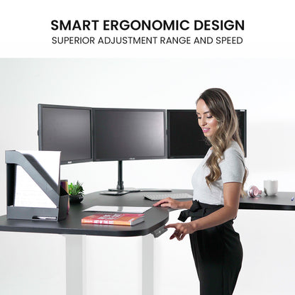 Corner Electric Desk with Triple Motors, 1.7m Surface, 120kg Load Capacity