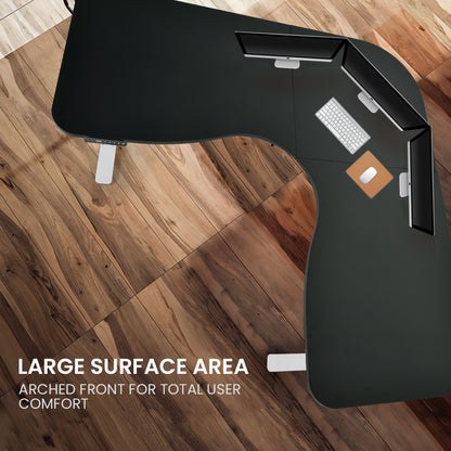 Corner Electric Desk with Triple Motors, 1.7m Surface, 120kg Load Capacity