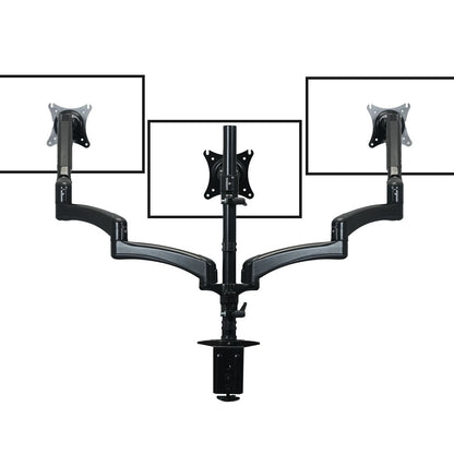 Triple Monitor Desk Mount Stand with Adjustable Arms for 0.38 to 0.81 Meter Displays