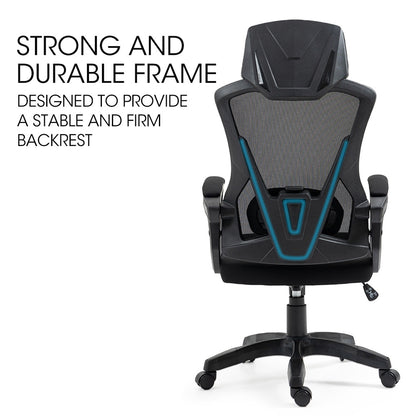 Ergonomic Mesh Office Chair with Lumbar Support, Recline & Headrest, Black