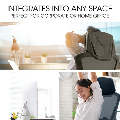 Ergonomic Mesh Office Chair with Lumbar Support, Recline & Headrest, Black
