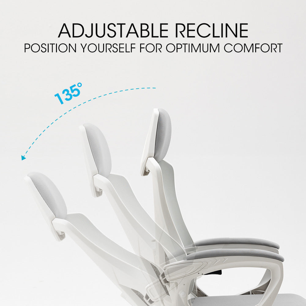 Ergonomic Mesh Recliner Office Chair with Lumbar Support, 0.6m, 120kg Capacity