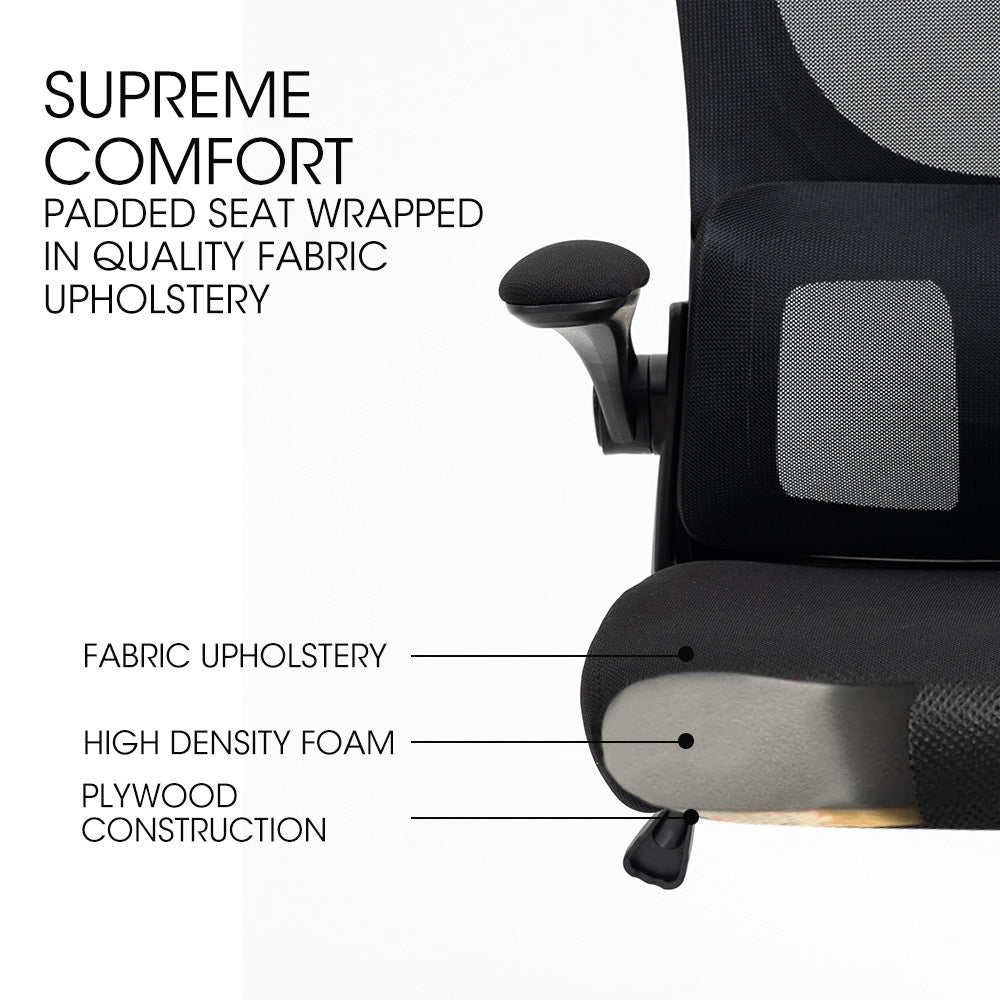Ergonomic Mesh Office Chair with Lumbar Support and Adjustable Headrest