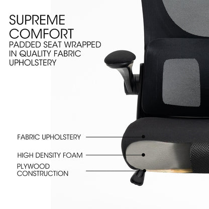Ergonomic Mesh Office Chair with Lumbar Support and Adjustable Headrest