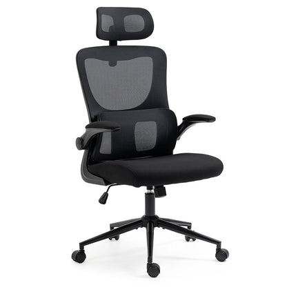 Ergonomic Mesh Office Chair with Lumbar Support and Adjustable Headrest